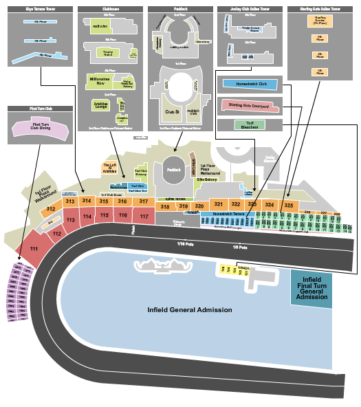 Churchill Downs Kentucky Derby Seating Chart